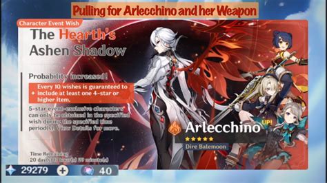 Struggle Wishing For Arlecchino Her Weapon Genshin Impact Youtube