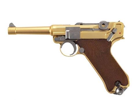 We Luger P08 4 Golden Silver Full Metal Gbb Pistol Airsoft Guns Online Shop Airsoft Online Shop