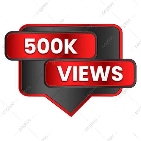 Youtube Views Vector Design Images Youtube 500k Views Banner Png