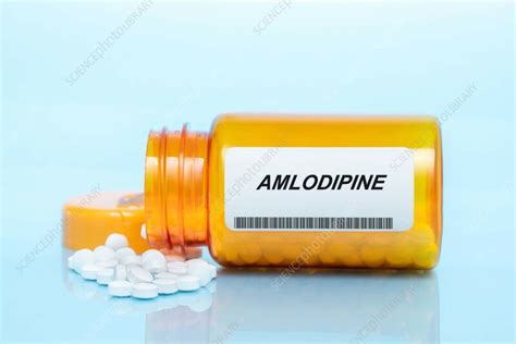 amlodipine pill bottle conceptual image stock image