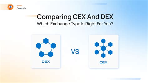 Comparing CEX And DEX Which Exchange Type Is Right For You