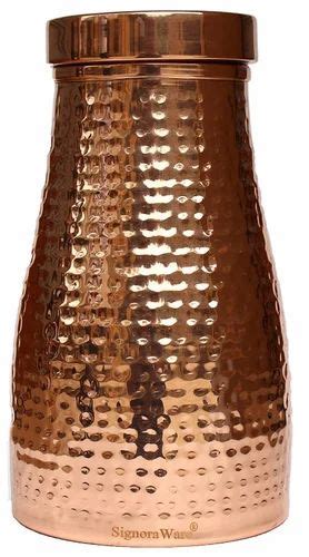 Capacity 250 ML Signoraware Damaru Hammered Copper Bottle At Rs 1000