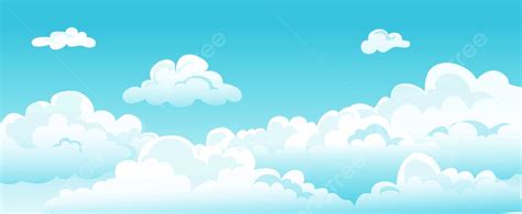 Dibujos Animados Nubes Y Cielo Azul Hd Wallpaper Ilustraci N De Nubes