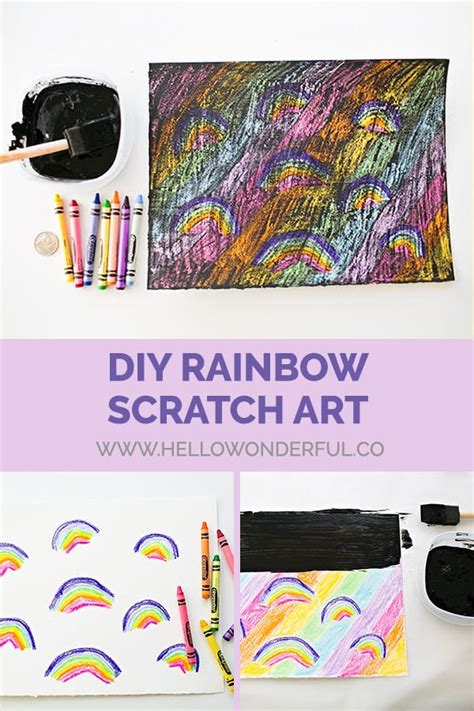 DIY RAINBOW SCRATCH ART FOR KIDS