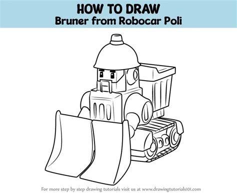 How To Draw Bruner From Robocar Poli Robocar Poli Step By Step