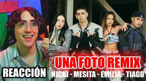 ReacciÓn📷mesita Nicki Nicole Emilia Tiago Pzk Una Foto Remix📷 Youtube