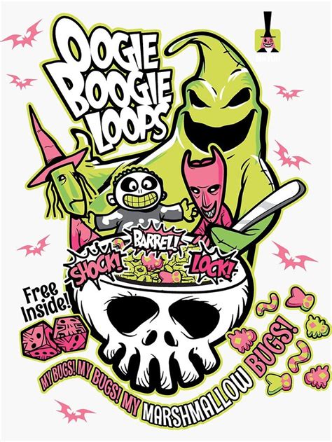 Oogie Boogie Loops Sticker For Sale By Nikholmes Halloween Art