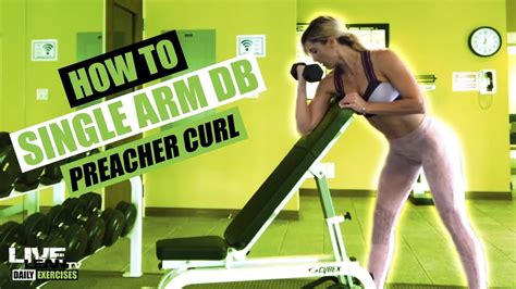 Single Arm Dumbbell Preacher Curl Exercise Demonstration Video And Guide Youtube