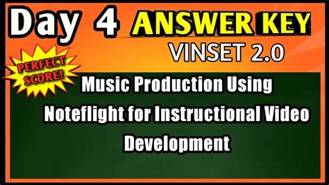 Vinset Day Answer Key Music Production Using Noteflight For