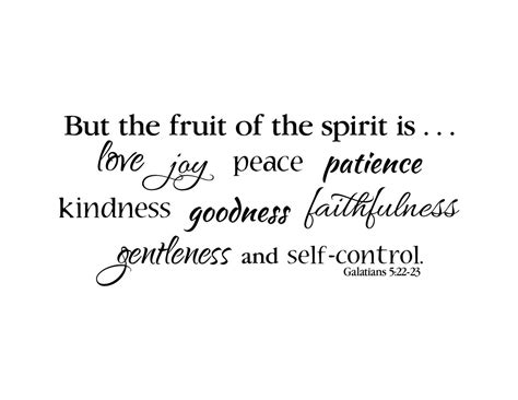 Galatians 522 Fruit Of The Spirit Love Joy Peace Patience Kindness