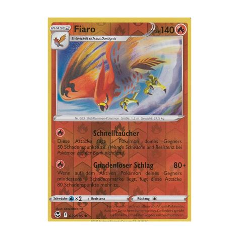 Fiaro 029 195 REVERSE HOLO Silberne Sturmwinde Pokemon Karte Kaufen