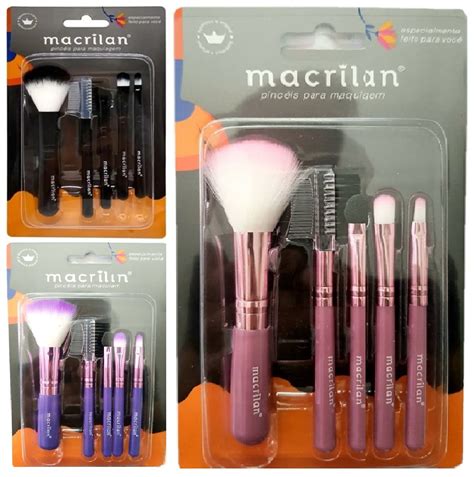 Kit de Pincéis para Maquiagem Macrilan 5 Pincéis KP5 18