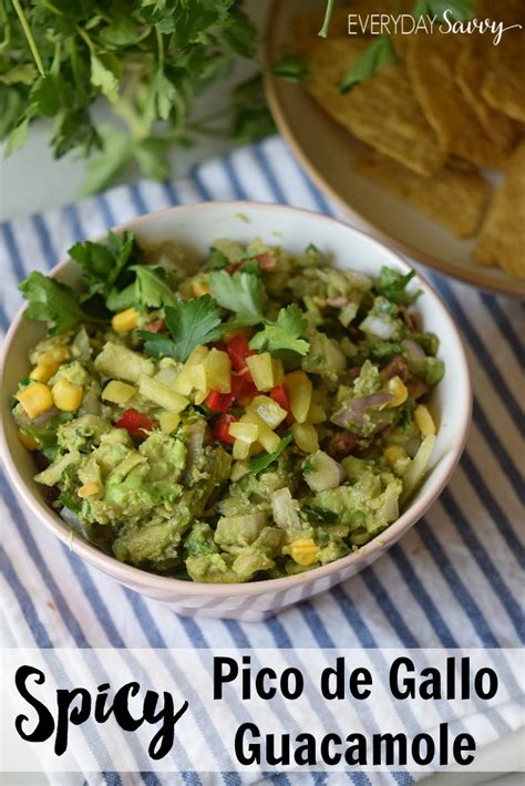 Easy Spicy Pico De Gallo Guacamole Recipe Everyday Savvy