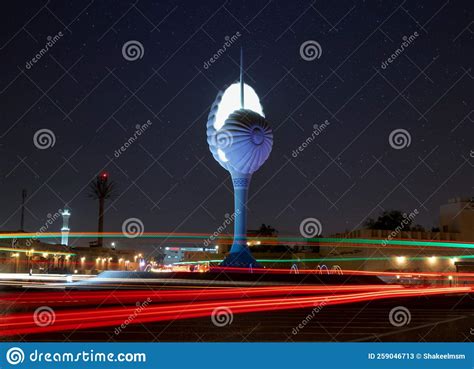 Iconic Landmark Wakrah Pearl Roundabout Near Souq Wakra Editorial