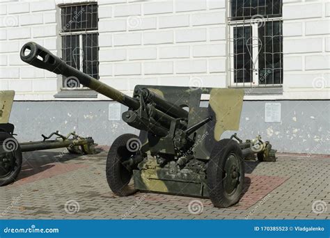 Soviet Mm Divisional Gun Of The Model Zis At The Entrance To