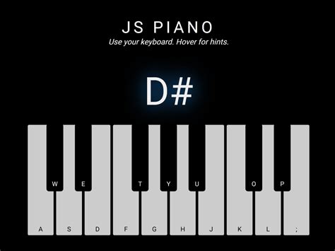 JavaScript Piano Keyboard App CodeHim