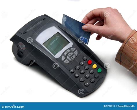 Credit Card Terminal (POS-terminal) For Payment Stock Image - Image ...