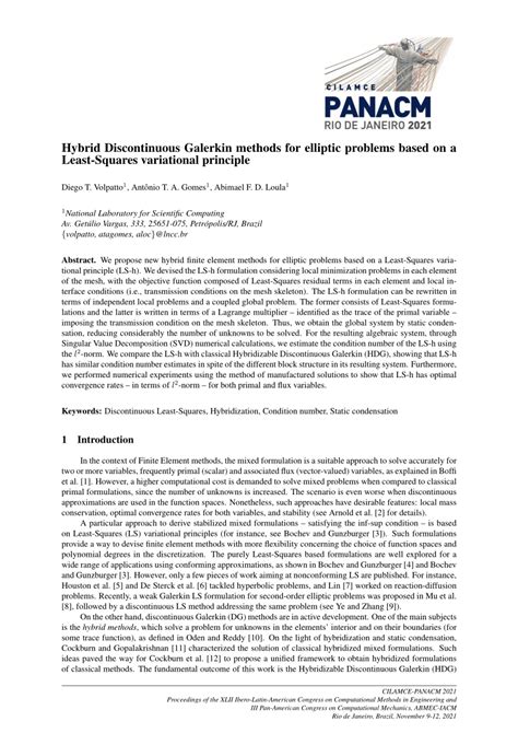 PDF Hybrid Discontinuous Galerkin Methods For Elliptic Problems Based