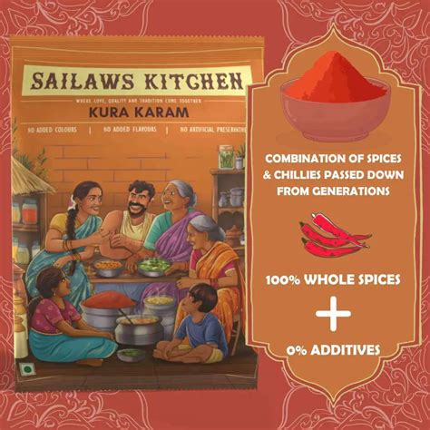 Sailaws Kitchen Kura Karam 500g Masala Chilli Powder For Cooking