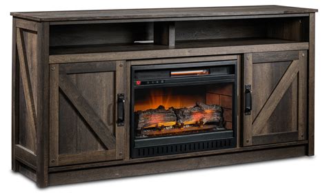 Noah Fireplace Tv Stand Aged Oak Leons