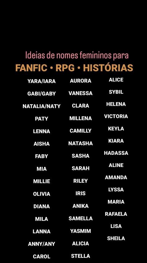 Nome De Personagens Femininos - Nomes De Personagens De Animes Femininos