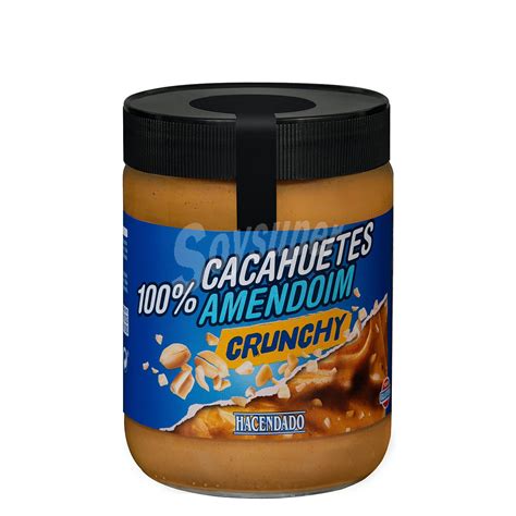 Hacendado Crema Cacahuete Crunchy Bote G