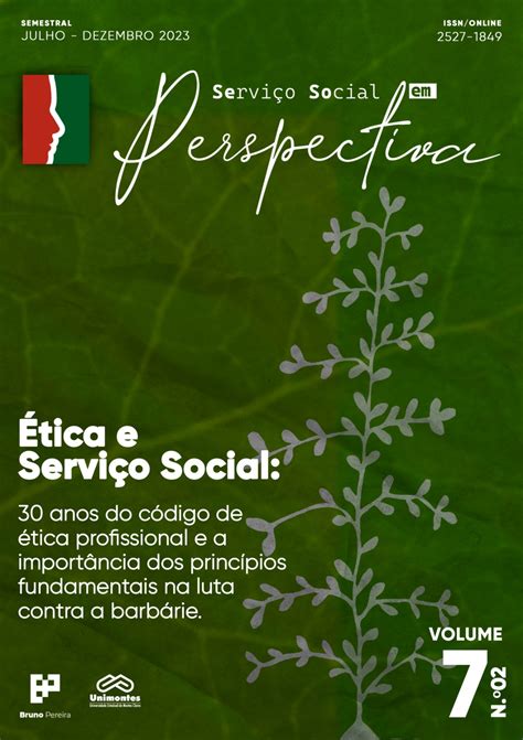 V N Tica E Servi O Social Anos Do C Digo De Tica