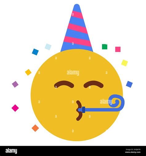 Birthday Party Emoji Celebrate Emoticon Icon Happy Birthday Face Hat