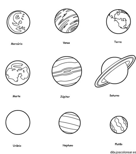 Dibujos Del Sistema Solar A Lápiz Listos Para Imprimir