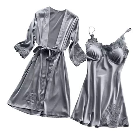 Lingerie Mulheres Seda Lace Robe Vestido Babydoll Camisola Parcelamento Sem Juros