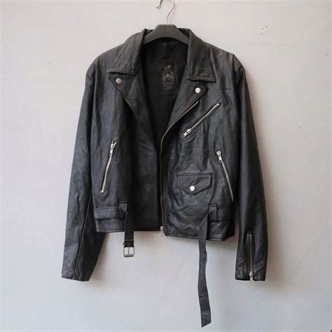 Jaket Kulit Asli Ramones Biker Rider Motor Leather Jacket Fesyen Pria