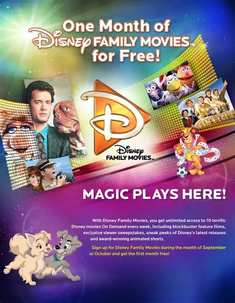 Disney Family Movies One Month Free Offer - Magic Plays Here | Chip and ...