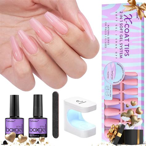 Amazon Btartbox Xcoattips Natural Nails Medium Coffin Nail Tips