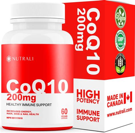 New Coq10 Ubiquinone Supplement Powerful 200mg High Potency Capsules Coenzyme Q10 Improves