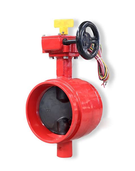 Dn Inch Fm Ul Approved Psi Grooved Butterfly Valve With