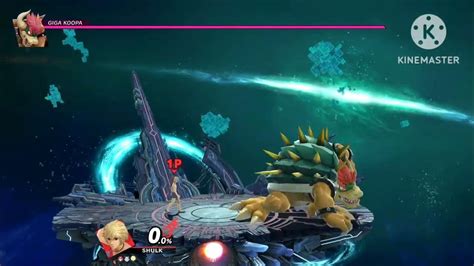 スマブラsp 灯火の星むずかしい ギガクッパ 丸腰シュルクでスピードランノーダメージクリアノーポーズ編集 Youtube