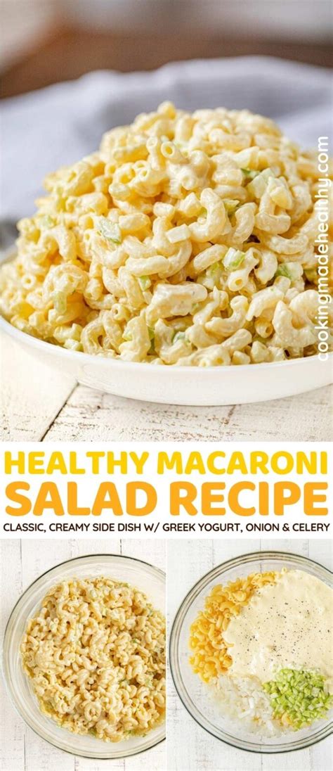 Easy Healthy Macaroni Salad Greek Yogurt Dressing Cooking Made Healthy