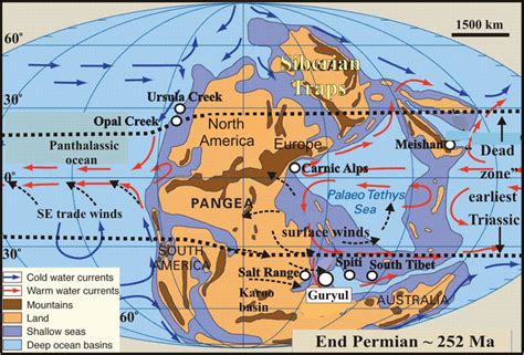 Late Permian Palaeogeography Courtesy Of Chris Scotese Early