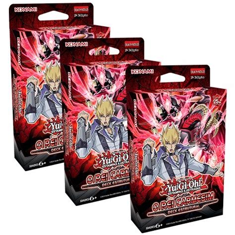 3 Decks Estrutural O Rei Carmesim Yu Gi Oh YGO Konami Pt Shopee Brasil