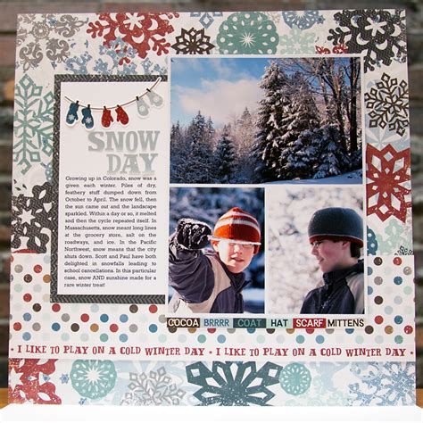 Scrapbooking A Winter Themed Layout Simple Scrapper