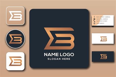 Eb Monogramm Logo Vorlage Premium Vektor