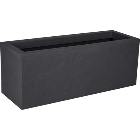 Jardini Re Rectangulaire Volcania Up Effet Pierre L Anthracite Eda