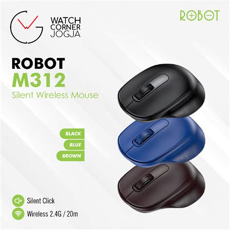 Jual Mouse Wireless ROBOT M312 2 4GHz Silent Optical 1600DPI USB