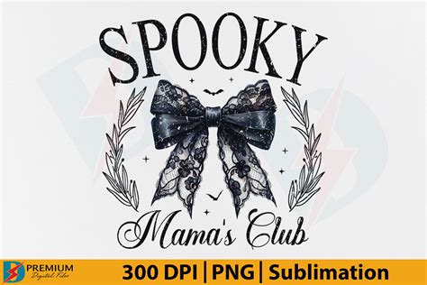 Halloween Spooky Mama Png Coquette Bow Graphic By Premium Digital Files