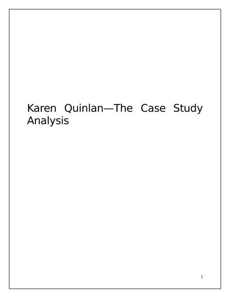 Karen Quinlan Case Study: Ethical Analysis & Recommendations