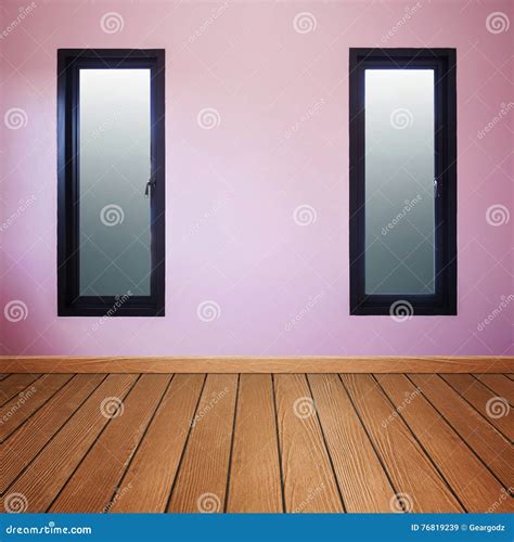 Room Interior With Window And Wood Floor Stock Image Image Of Blank