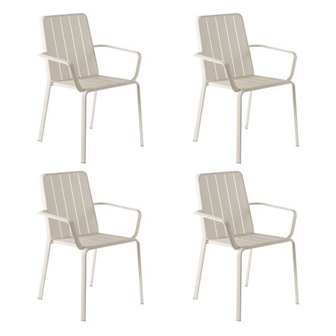 Naterial Lot De Chaises De Jardin Idaho Avec Accoudoirs X