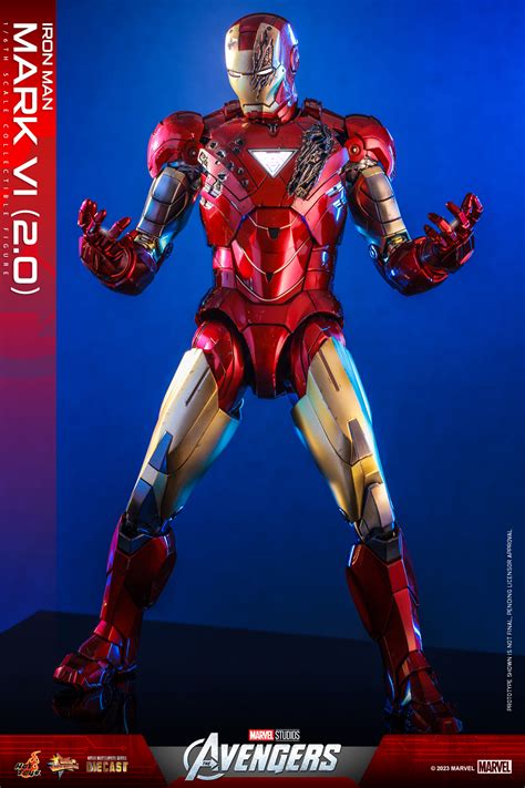 The Avengers Iron Man Mark Vi Version And Suit Up Gantry By Hot