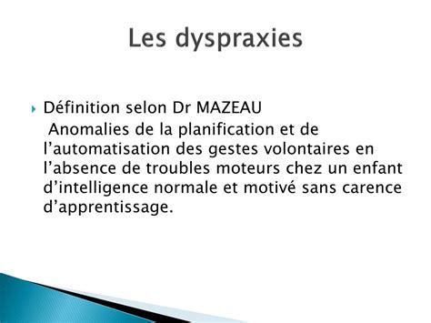 Ppt Dyspraxie Et Autres Troubles Dys Powerpoint Presentation Free