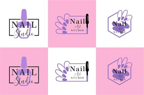 Premium Vector Collection Of Nail Beauty Salon Logo With Creative